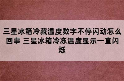 三星冰箱冷藏温度数字不停闪动怎么回事 三星冰箱冷冻温度显示一直闪烁